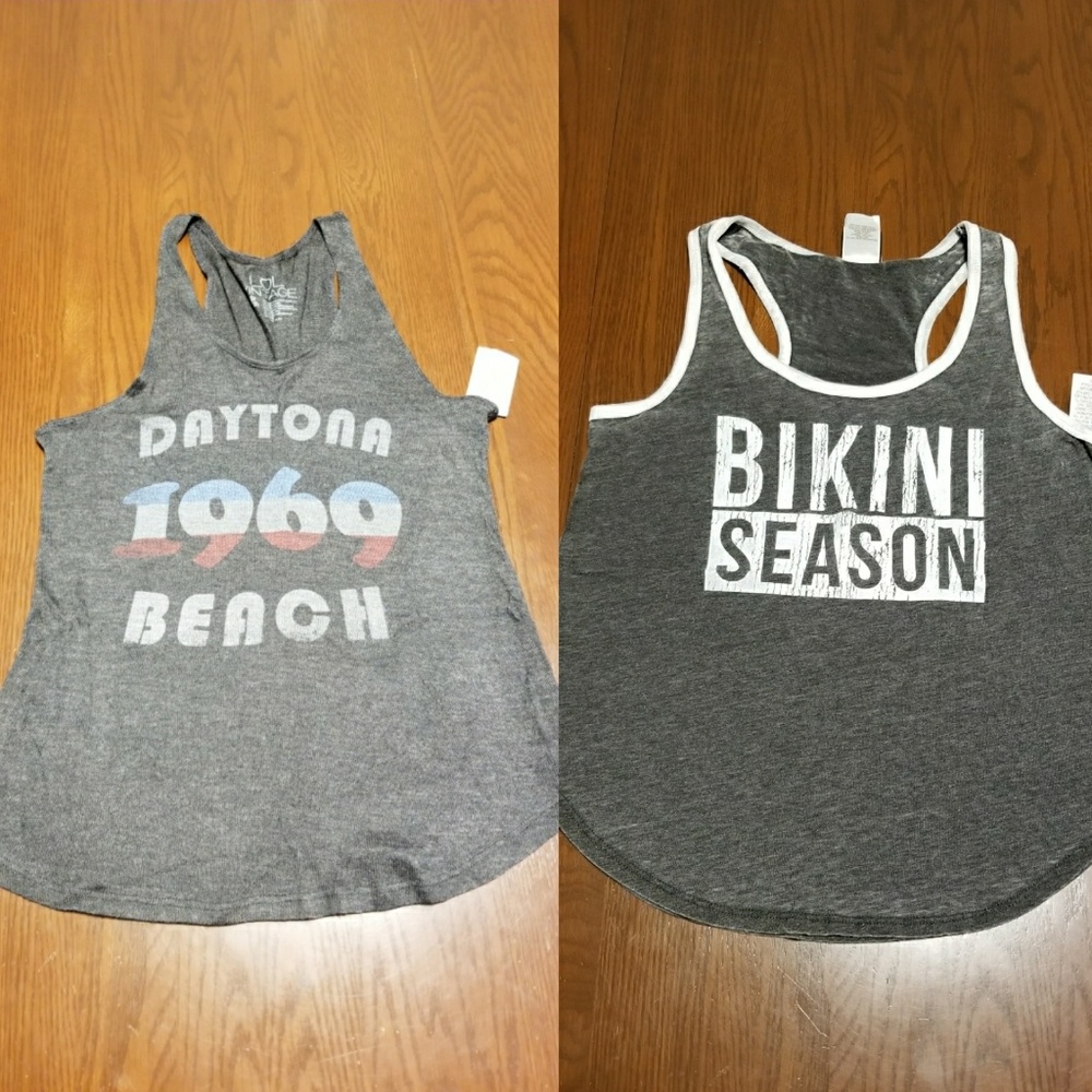 DUO✌ beach theme tank tops NWT AS A122:6:118